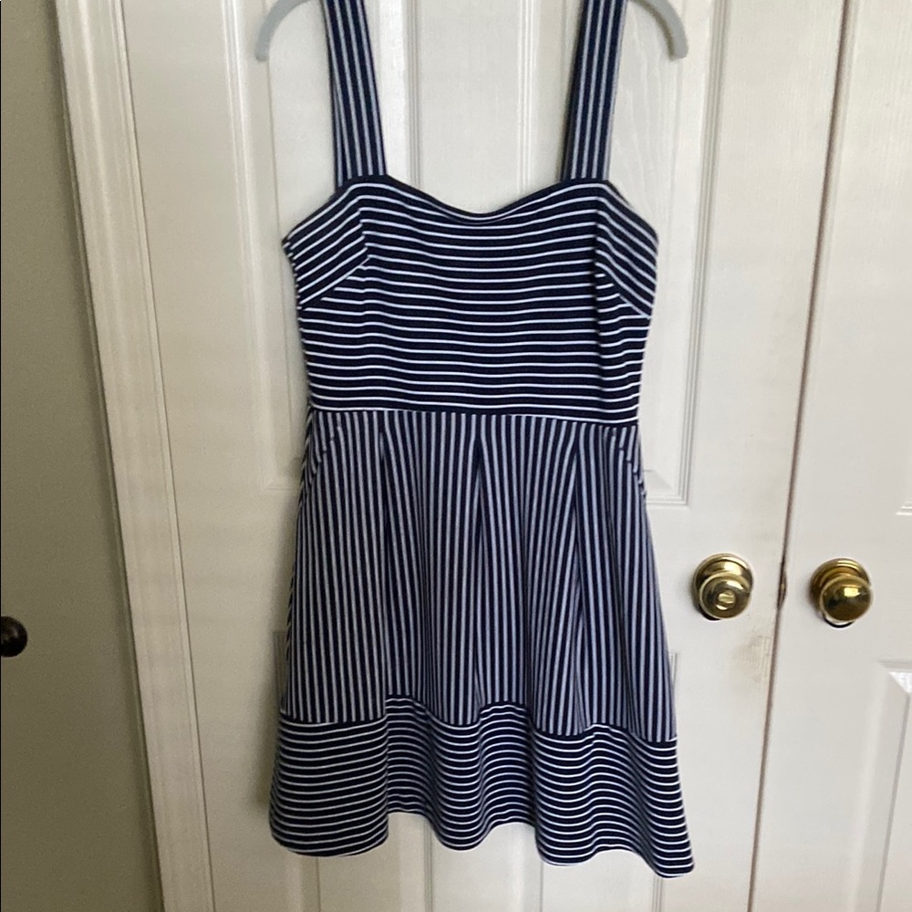 Banana Republic Black and White Striped Dress